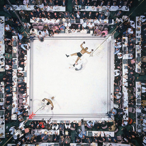 ©Neil Leifer, 1966, Vista aerea de la victoria de Muhammad Ali sobre Cleveland Williams