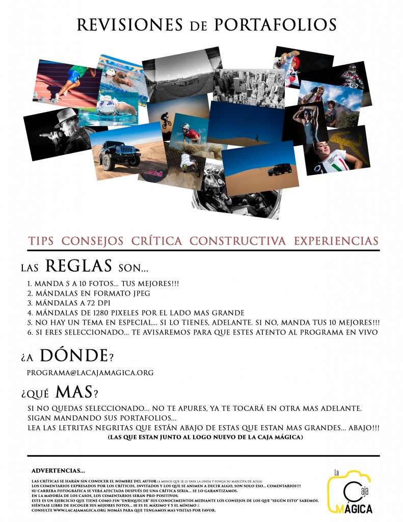 flyer critica de portafolios LCM